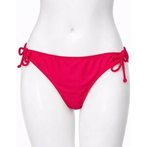 Arizona Jean Co Bikini Bottom XL Pink Solid Side Tie Swimwear NWT
